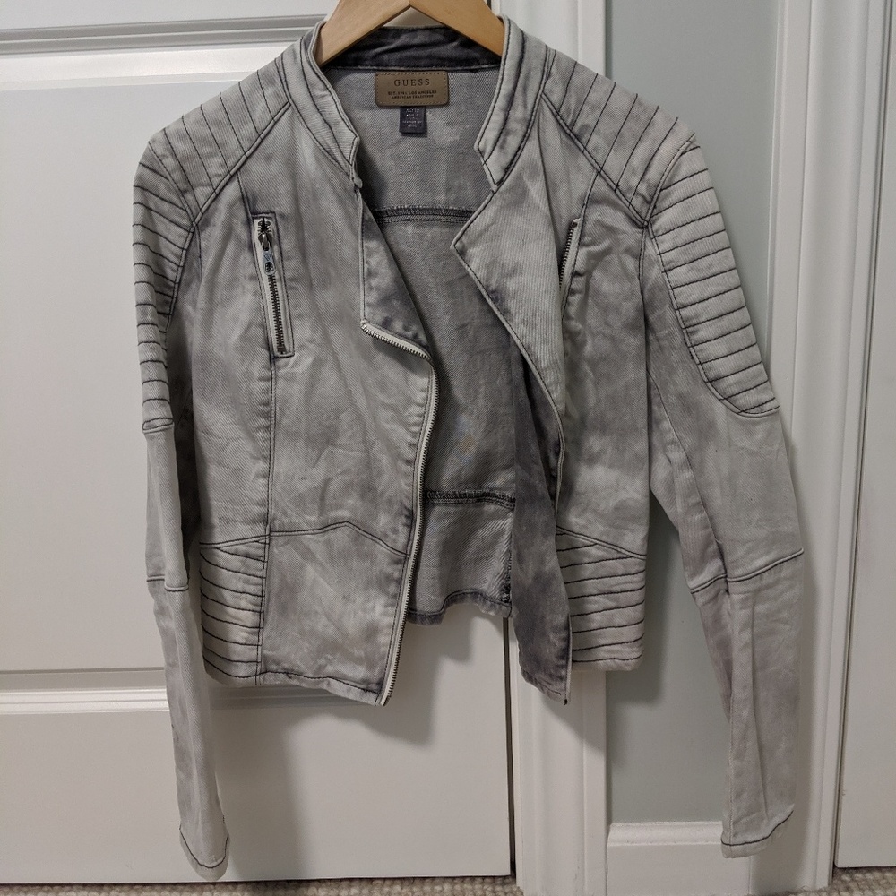 GUESS Asymmetrical Zip Moto Jacket